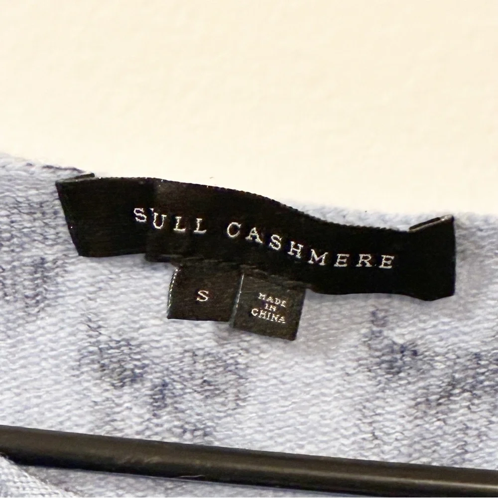 Skull Cashmere Alena Skull Pattern Sweater Light Blue Goth Emo‎ Size Small